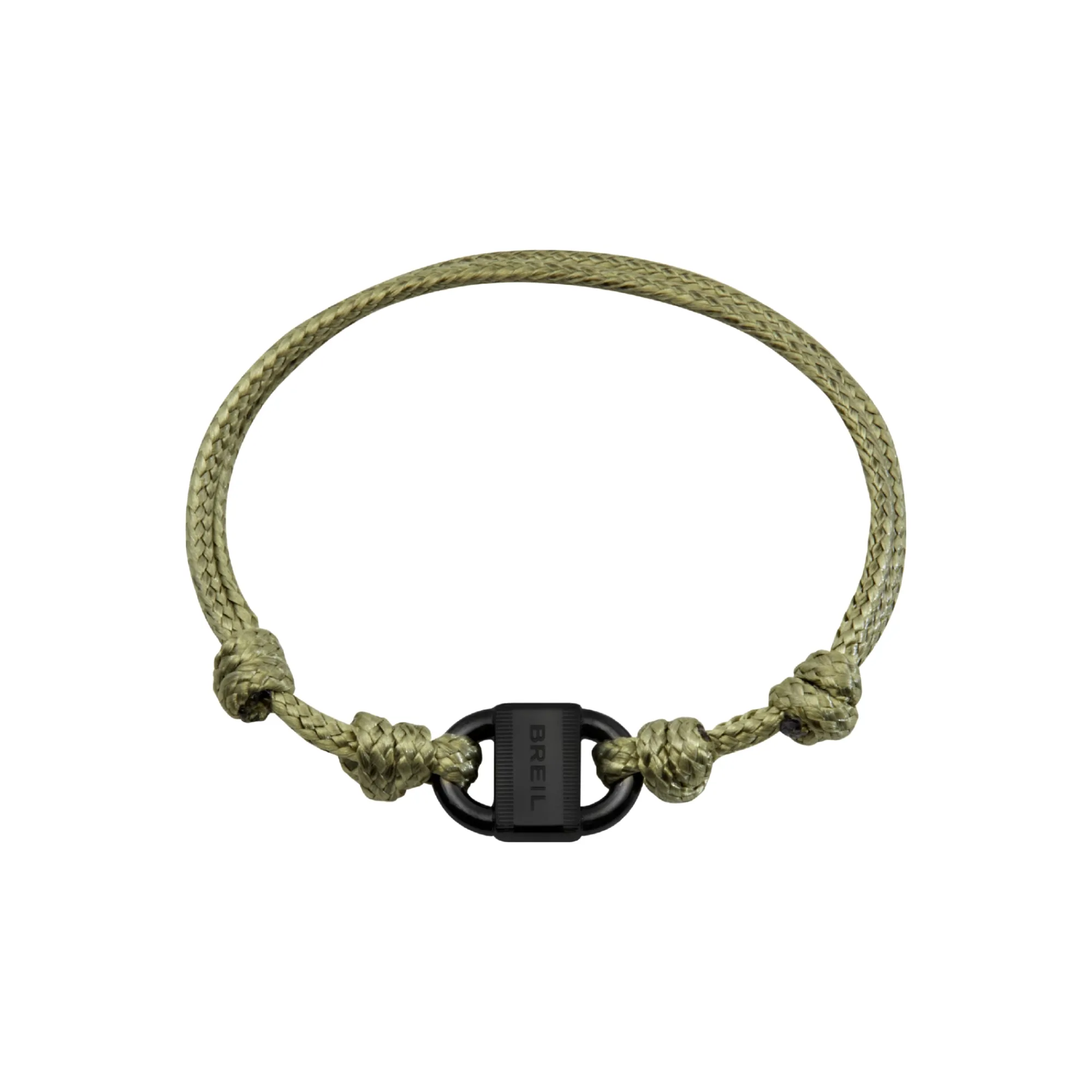 Breil B LOCK-ARMBAND AUS PISTOLENFARBENEM STAHL MIT BAUMWOLLKORDEL Sale