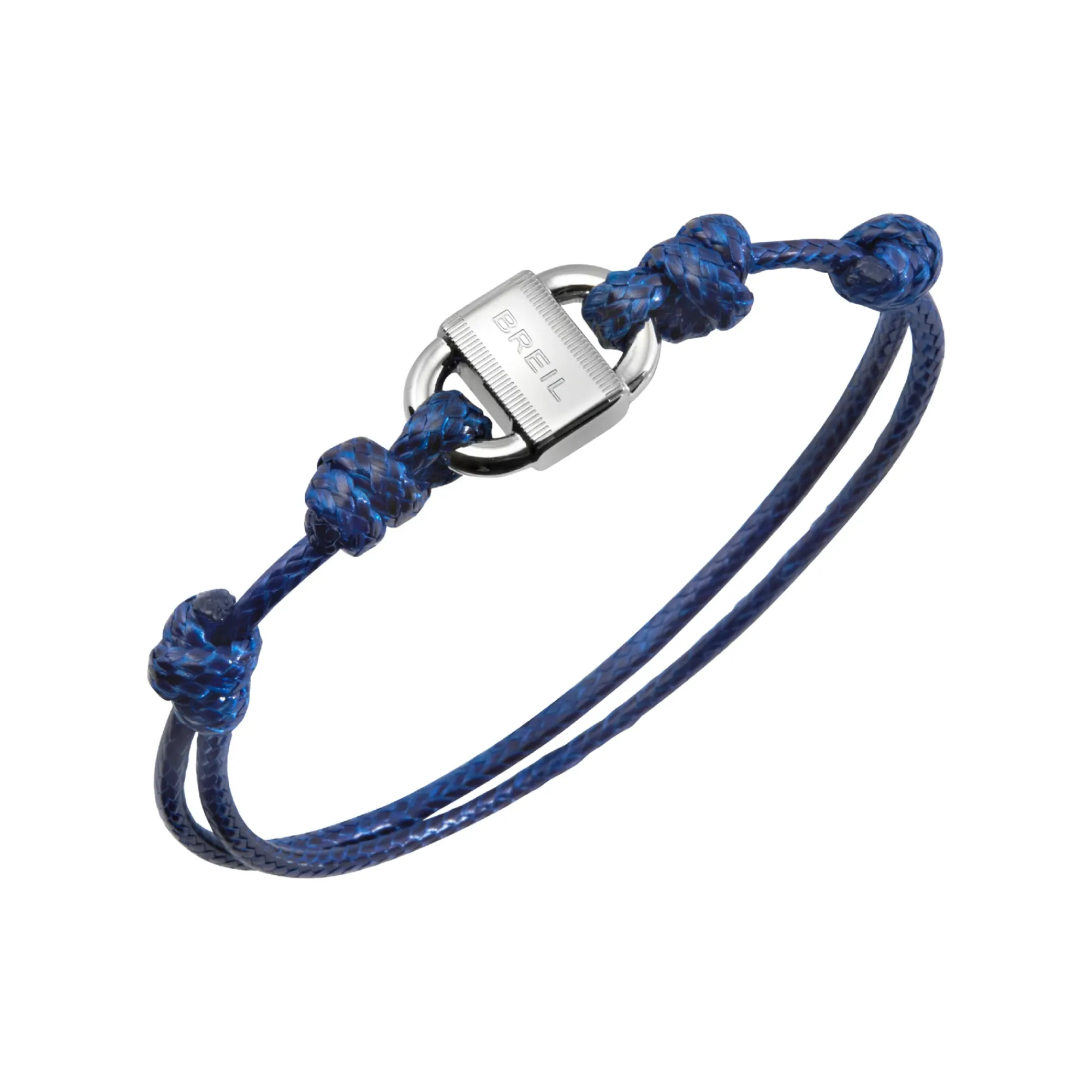 Breil B LOCK-EDELSTAHLARMBAND MIT BAUMWOLLKORDEL Hot