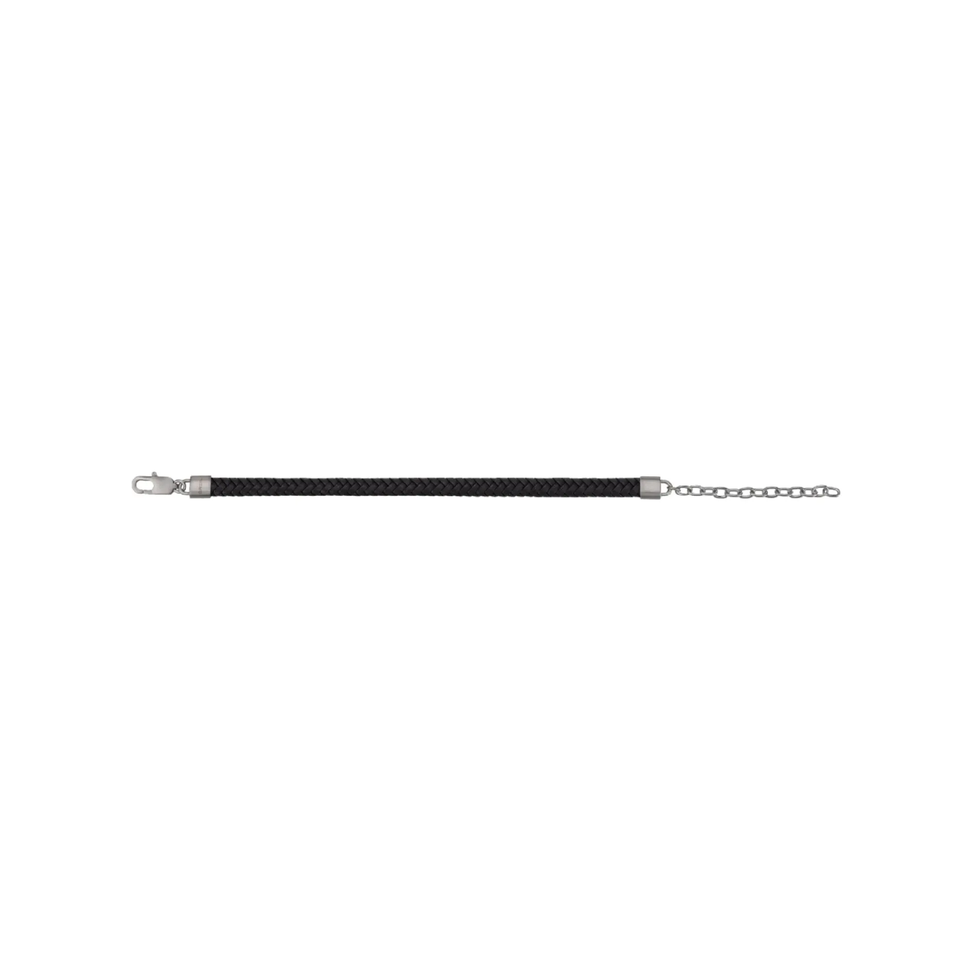 Breil B MIX-ARMBAND AUS SCHWARZEM GEFLOCHTENEM LEDER UND STAHL Best