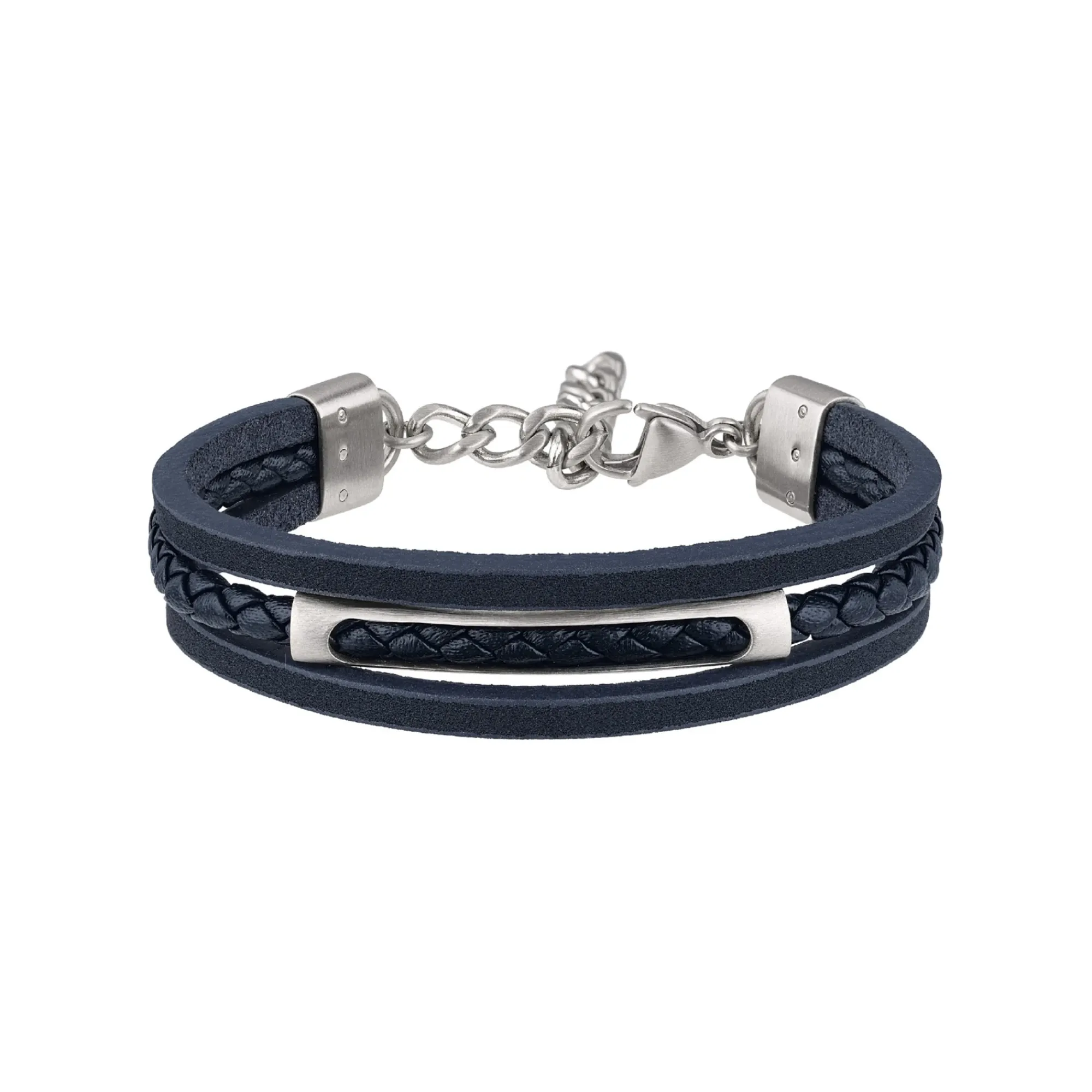 Breil B MIX-BLAUES LEDER- UND STAHLARMBAND Hot