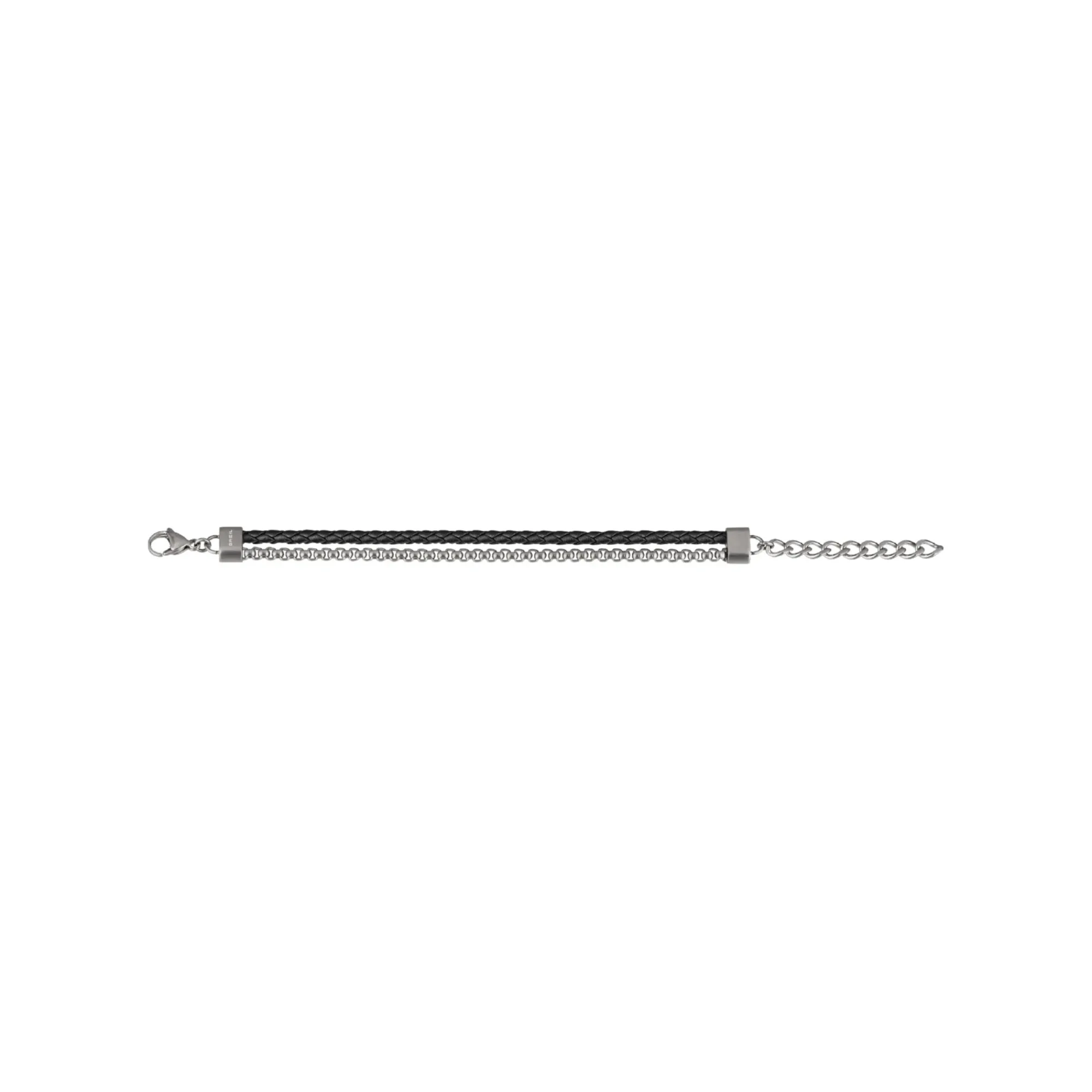 Breil B MIX-SCHWARZES LEDER- UND STAHLARMBAND Outlet