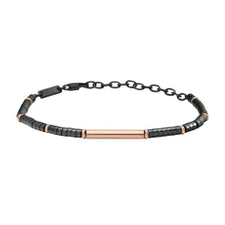 Breil B ROCKS-ARMBAND AUS ROSÉGOLDFARBENEM STAHL UND HÄMATIT Best