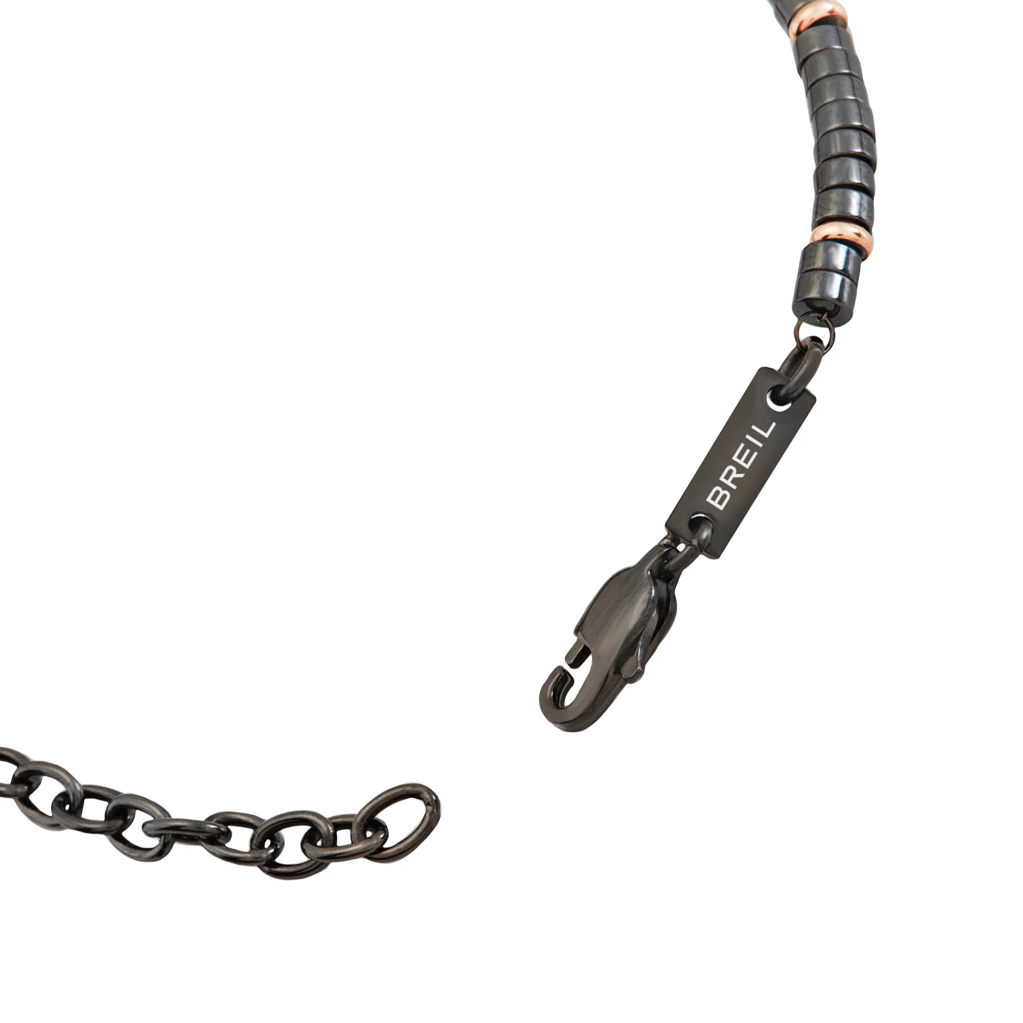 Breil B ROCKS-ARMBAND AUS ROSÉGOLDFARBENEM STAHL UND HÄMATIT Best