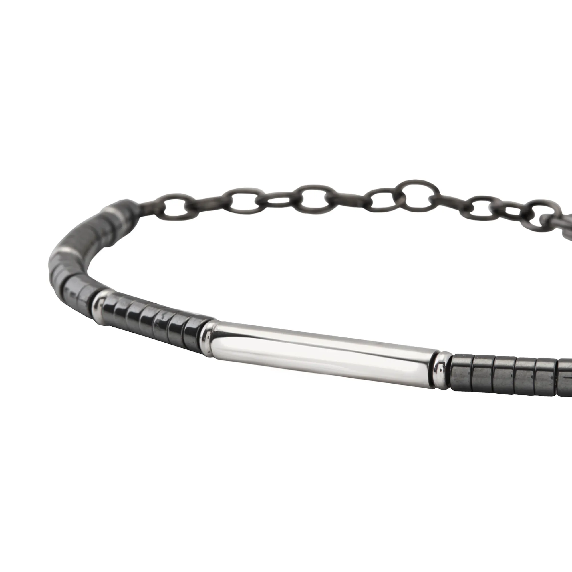 Breil B ROCKS-STAHL- UND HÄMATIT-ARMBAND New