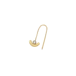 Breil B WIRED-EINZELNER OHRRING AUS IP-GOLDSTAHL MIT ZIRKONIA Fashion