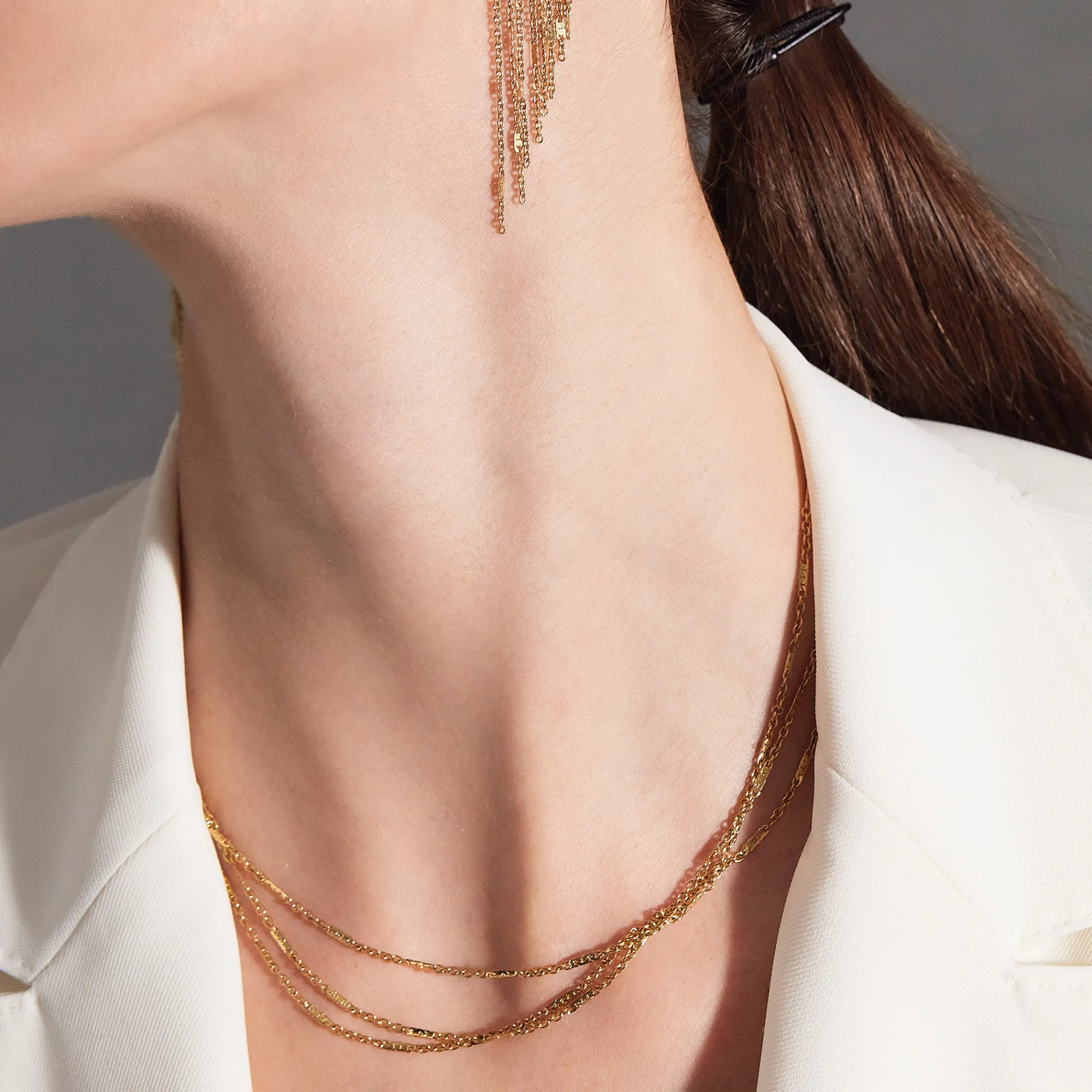 Breil B WIRED-GOLDFARBIGE STAHLHALSKETTE Online
