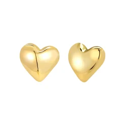 Breil BIG HEART-EDELSTAHL-OHRRINGE - GOLDFARBEN Clearance