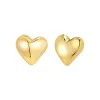Breil BIG HEART-EDELSTAHL-OHRRINGE ZUM ANSTECKEN - GOLDFARBEN Clearance