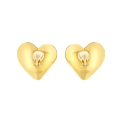 Breil BIG HEART-EDELSTAHL-OHRRINGE ZUM ANSTECKEN - GOLDFARBEN Clearance