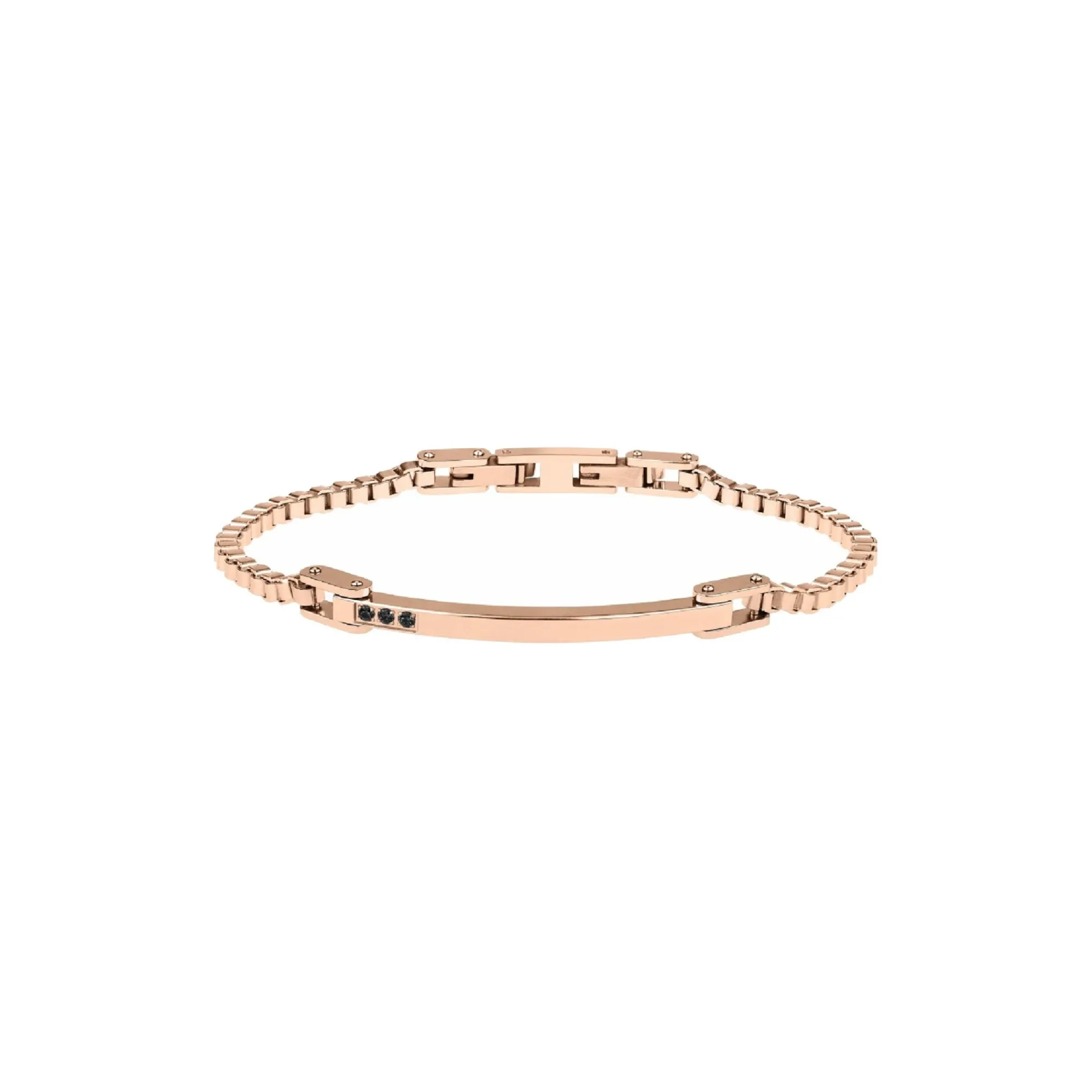 Breil BLACK DIAMOND-ARMBAND IN IP ROSE MIT 3 KLEINEN SCHWARZEN DIAMANTEN Sale