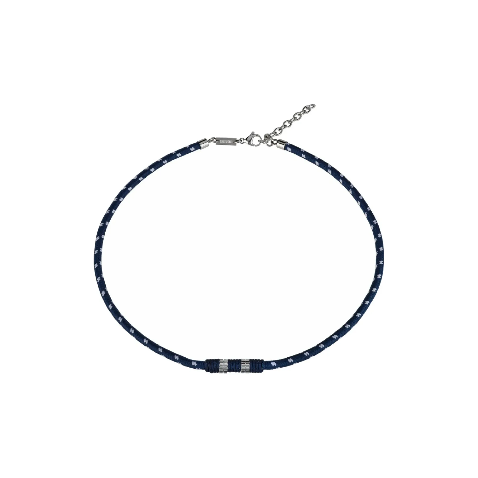 Breil BOLT-HALSKETTE MIT BLAUER KORDEL, WEIßEN DETAILS, SS-ELEMENT New