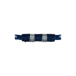 Breil BOLT-HALSKETTE MIT BLAUER KORDEL, WEIßEN DETAILS, SS-ELEMENT New
