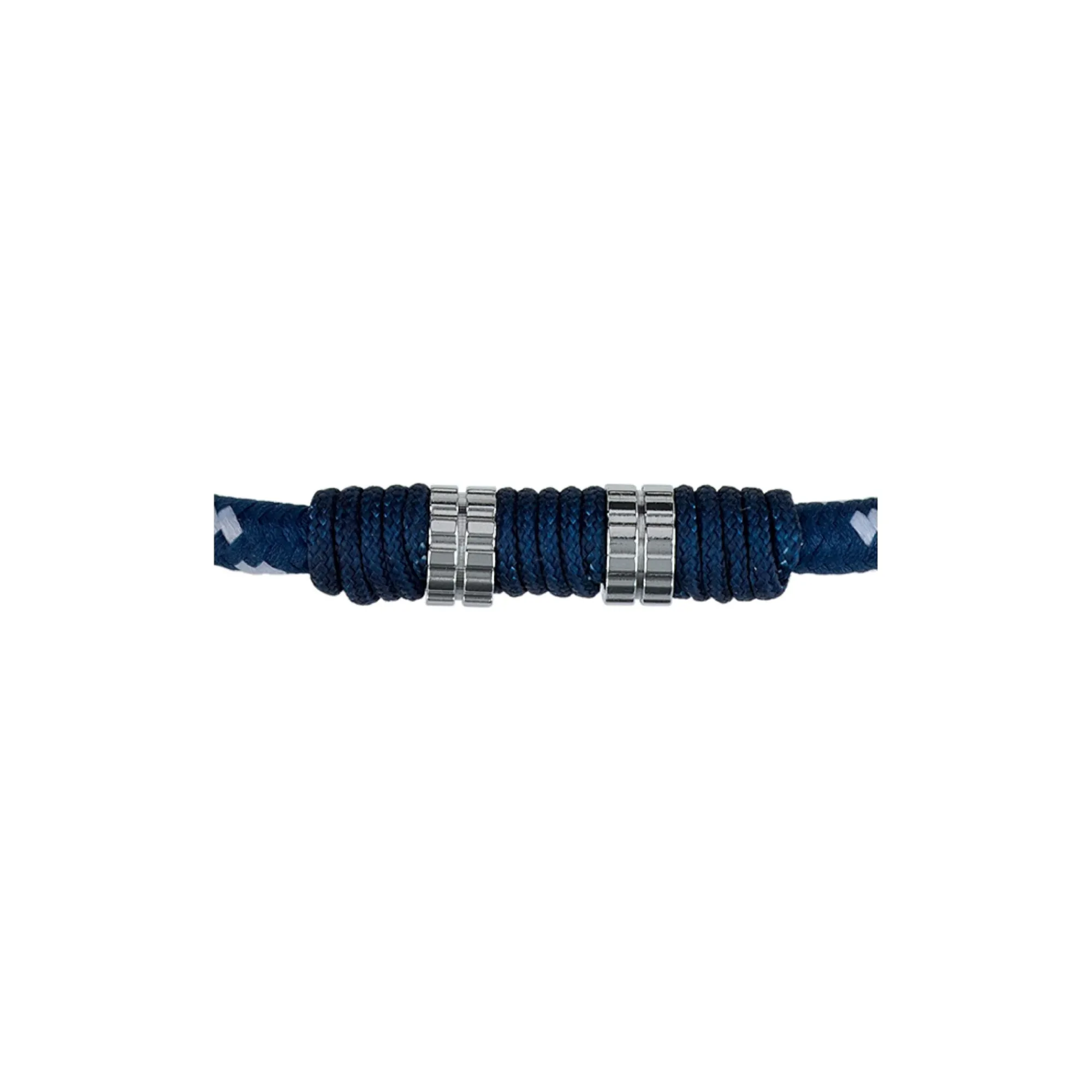 Breil BOLT-HALSKETTE MIT BLAUER KORDEL, WEIßEN DETAILS, SS-ELEMENT New