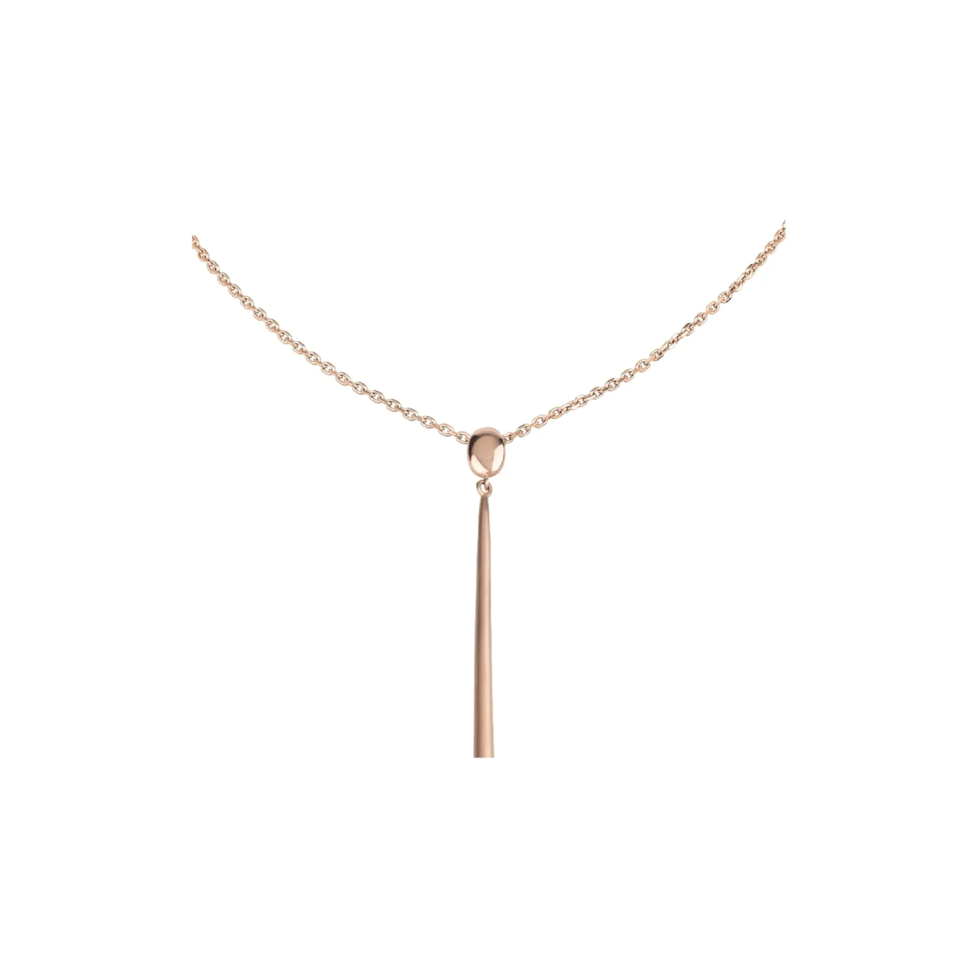 Breil ILLUSION-SATIN-IP-ROSE-EDELSTAHL-HALSKETTE MIT TROPFENFÖRMIGEM ANHÄNGER UND KRISTALLEN Best