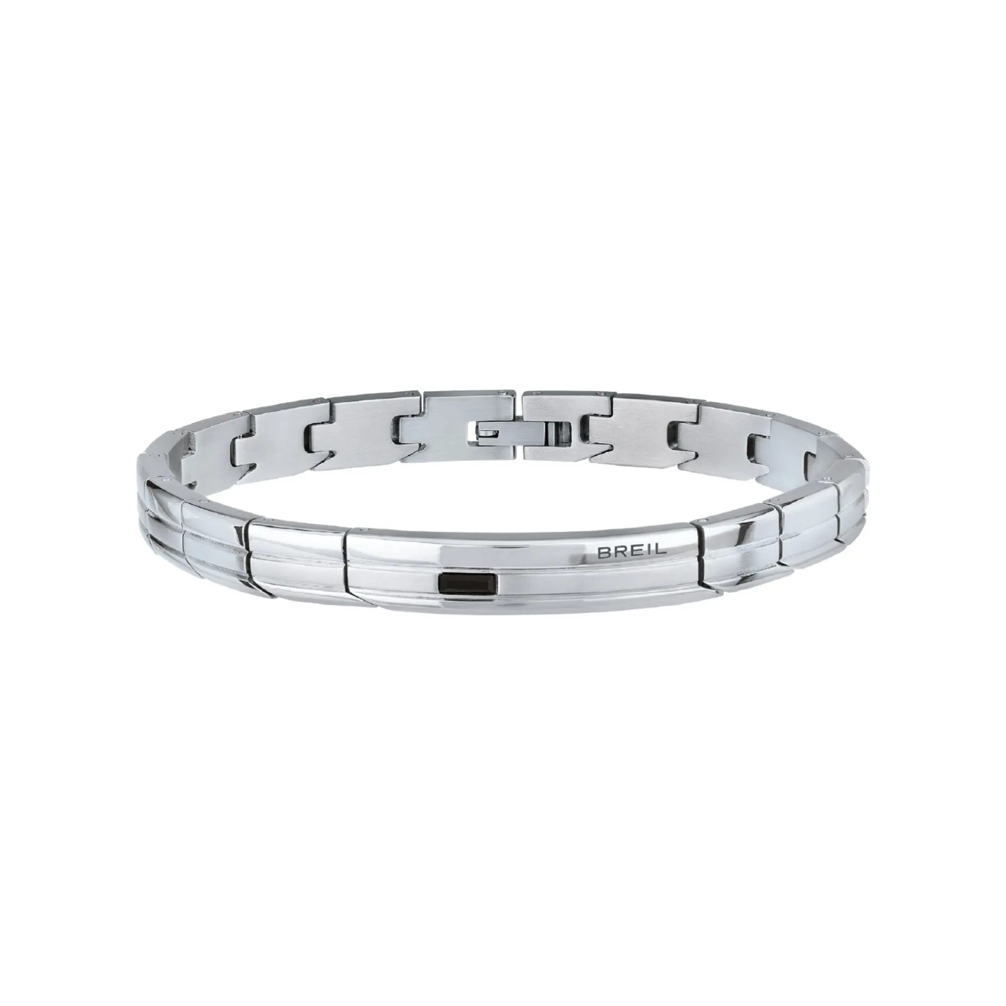 Breil JOINT-STAHLARMBAND MIT SCHWARZEM KRISTALL Sale