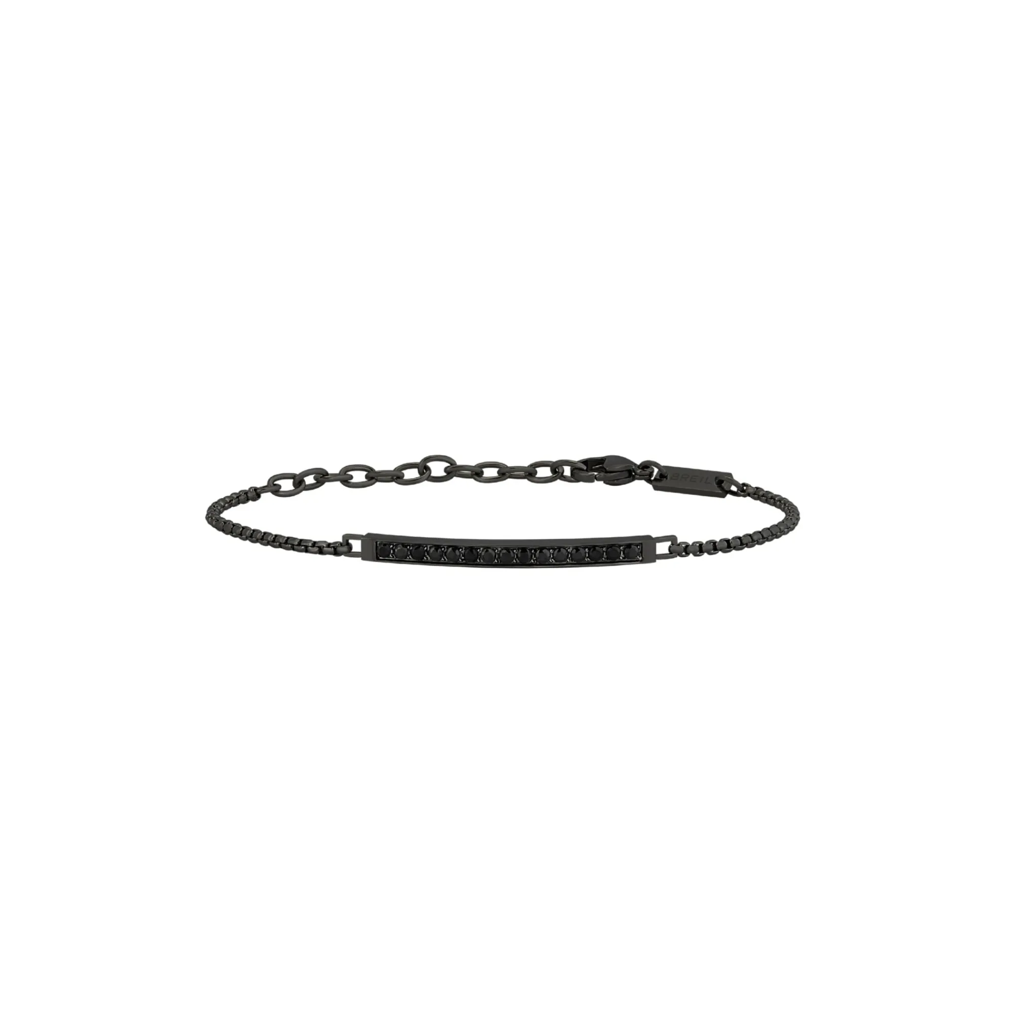 Breil LIGHT ROW-IP-Armband aus schwarzem Stahl Clearance