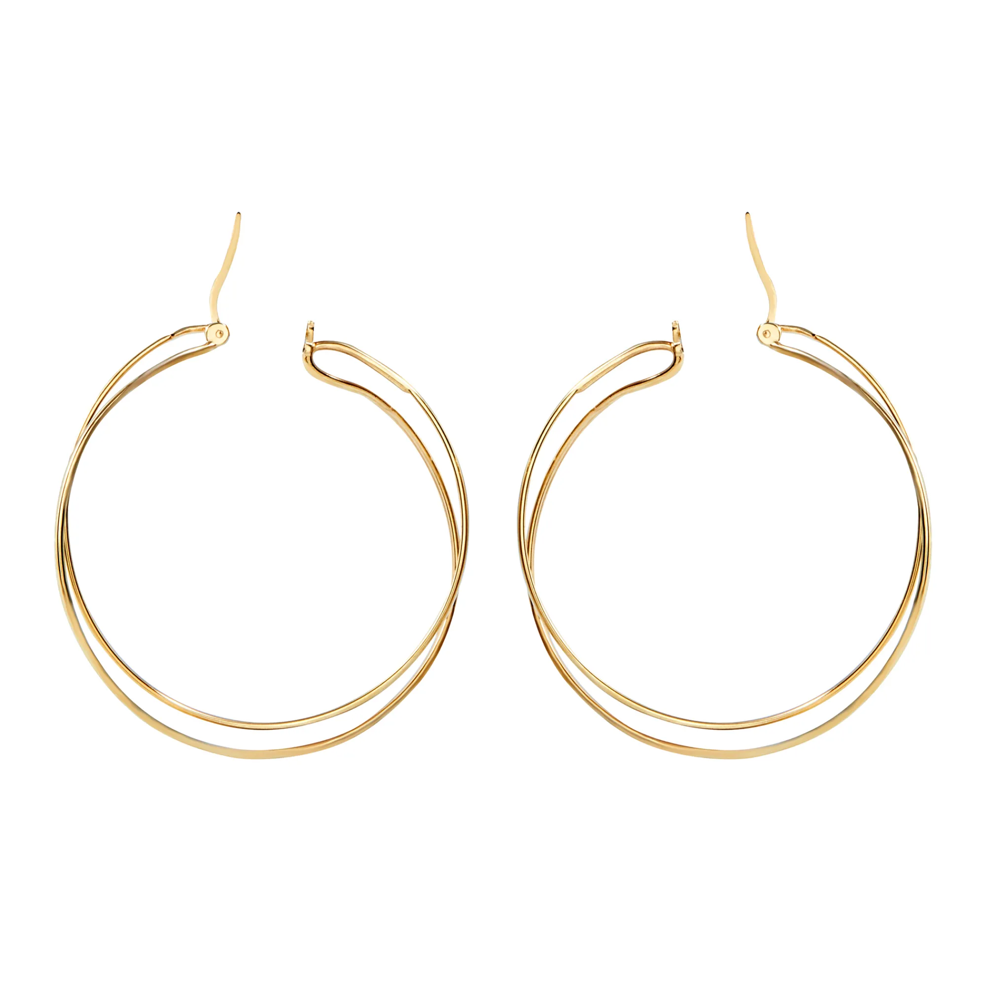 Breil LIGHTLINE-EDELSTAHL-OHRRINGE - GOLDFARBEN Outlet