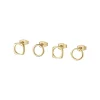 Breil NEW TETRA-4ER SET BILUX IP GOLDSTAHL-OHRRINGE New