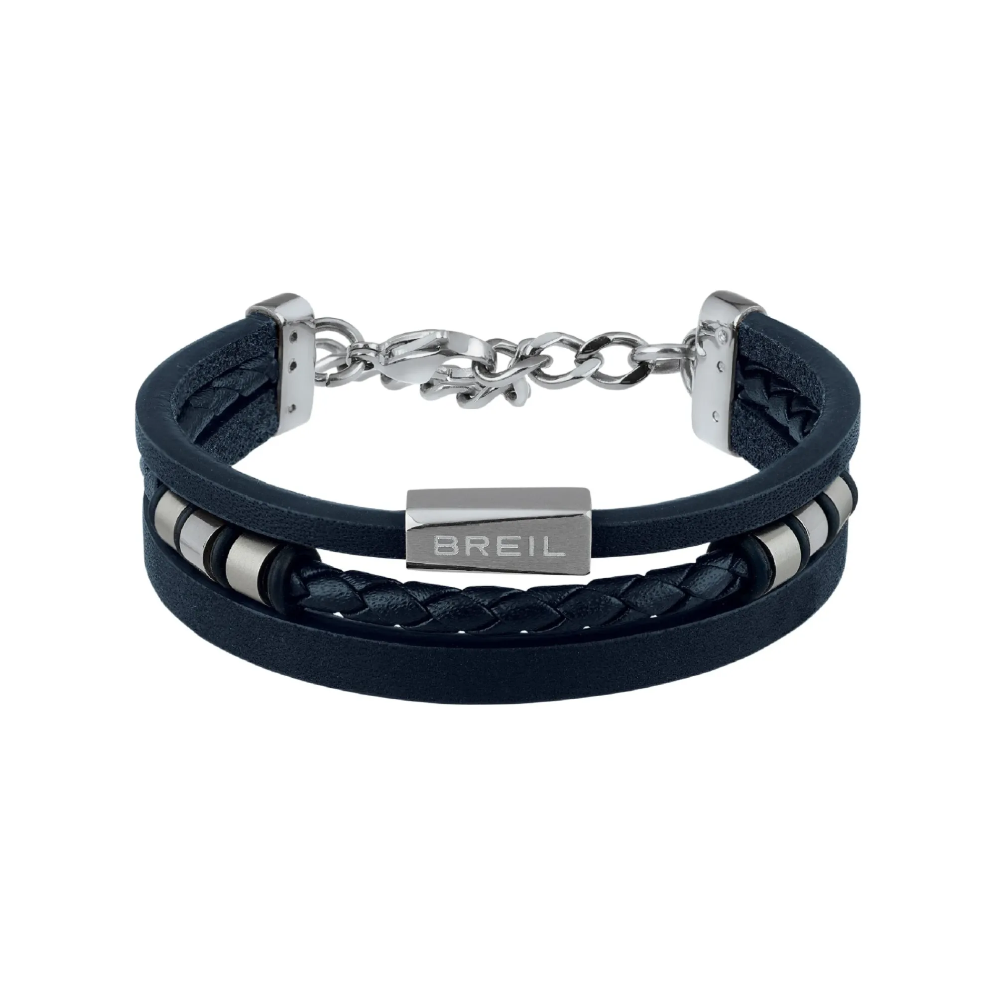Breil OUTER-ARMBAND AUS BLAUEM LEDER UND DETAILS AUS EDELSTAHL Clearance