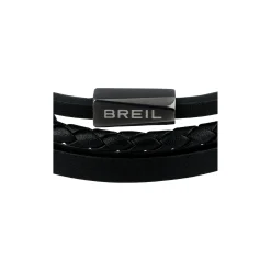 Breil OUTER-ARMBAND AUS SCHWARZEM LEDER UND DETAILS AUS EDELSTAHL Discount
