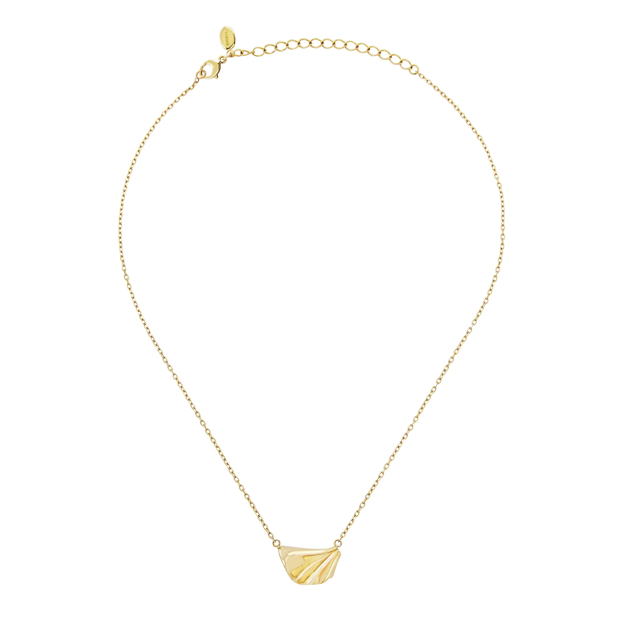 Breil PLISSE”-GOLDFARBIGE STAHLHALSKETTE New