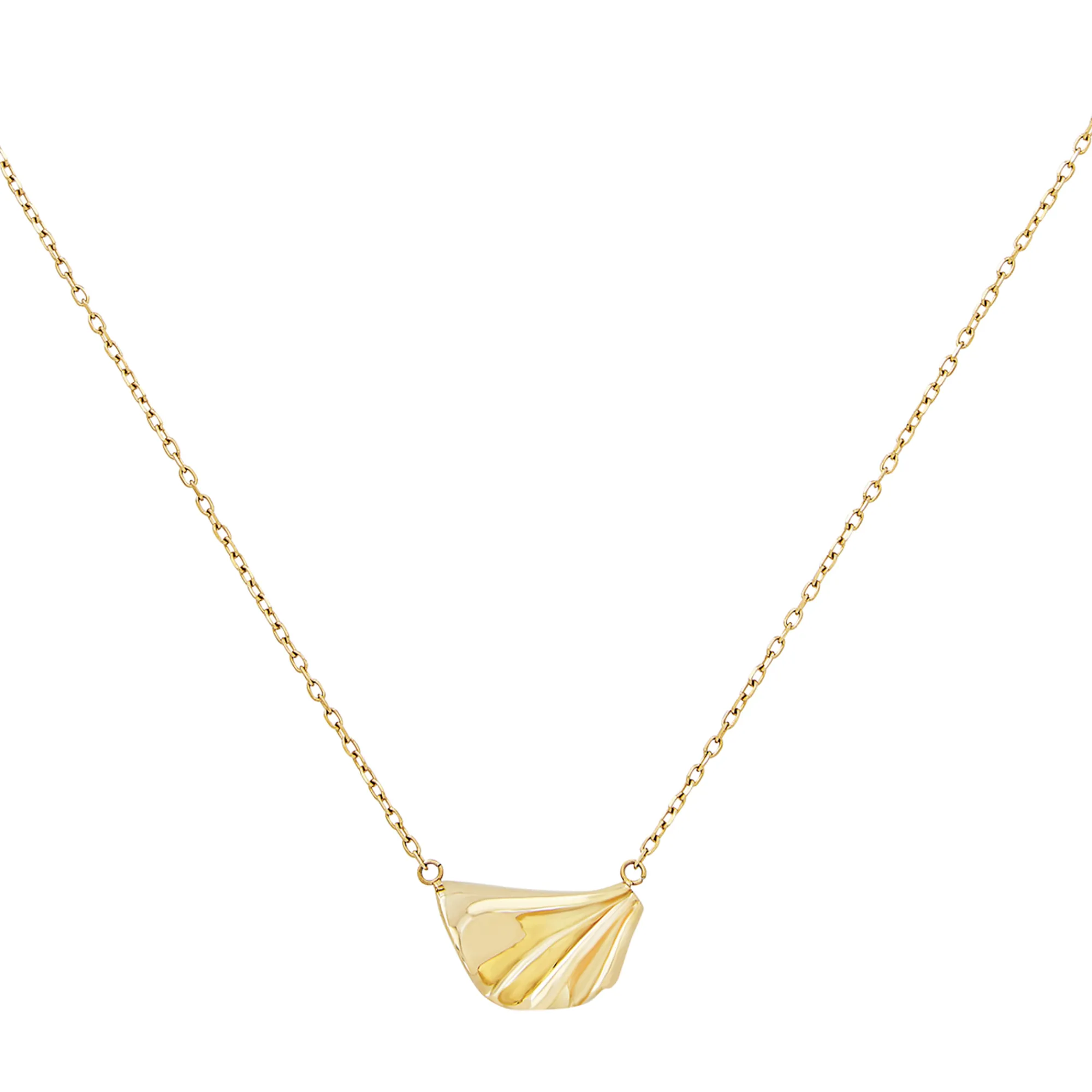 Breil PLISSE”-GOLDFARBIGE STAHLHALSKETTE New