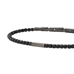 Breil PRIAM-ARMBAND AUS PISTOLENFARBENEM STAHL UND SCHWARZEM SPINELL Fashion