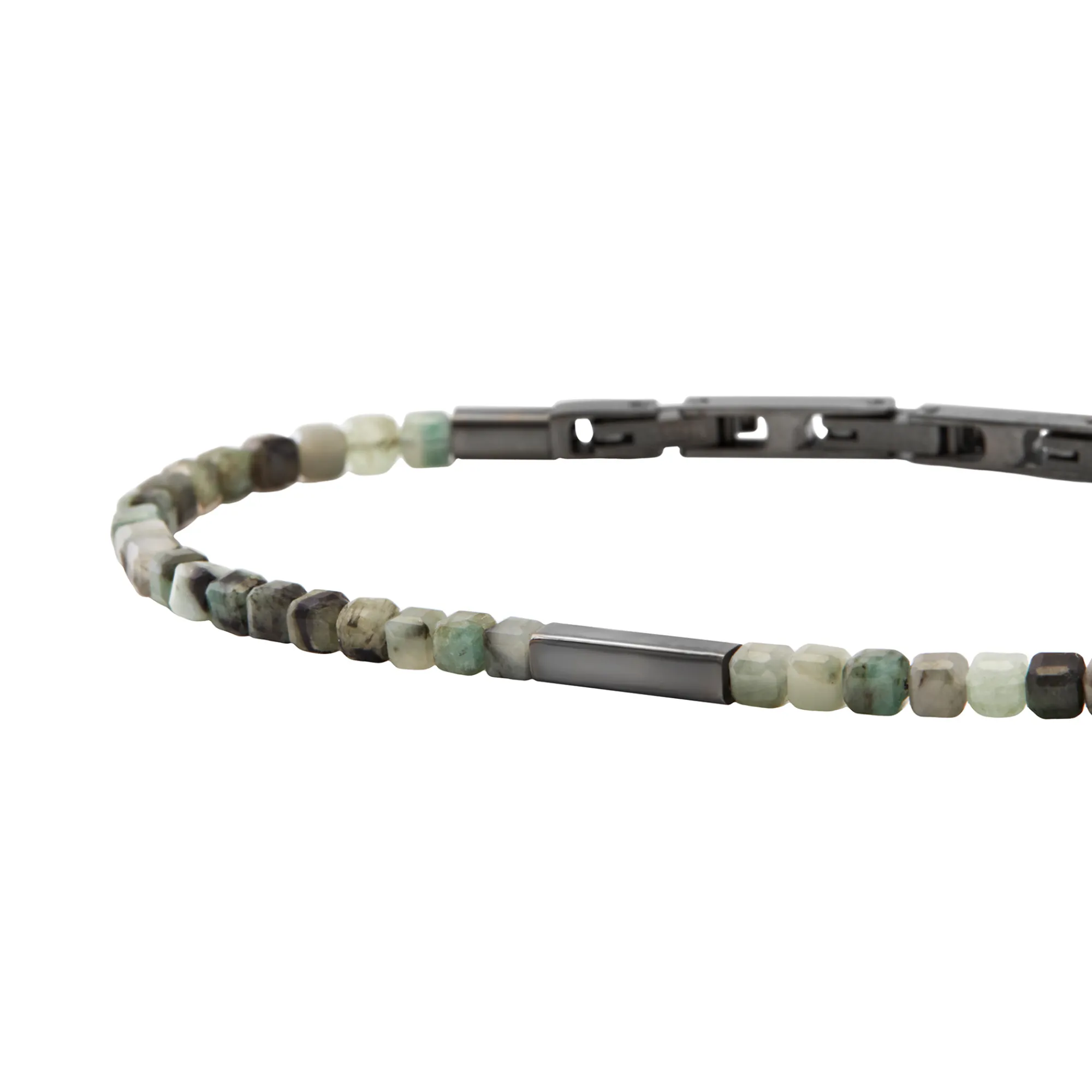 Breil PRIAM-ARMBAND AUS PISTOLENFARBENEM STAHL UND SMARAGDWURZEL Discount