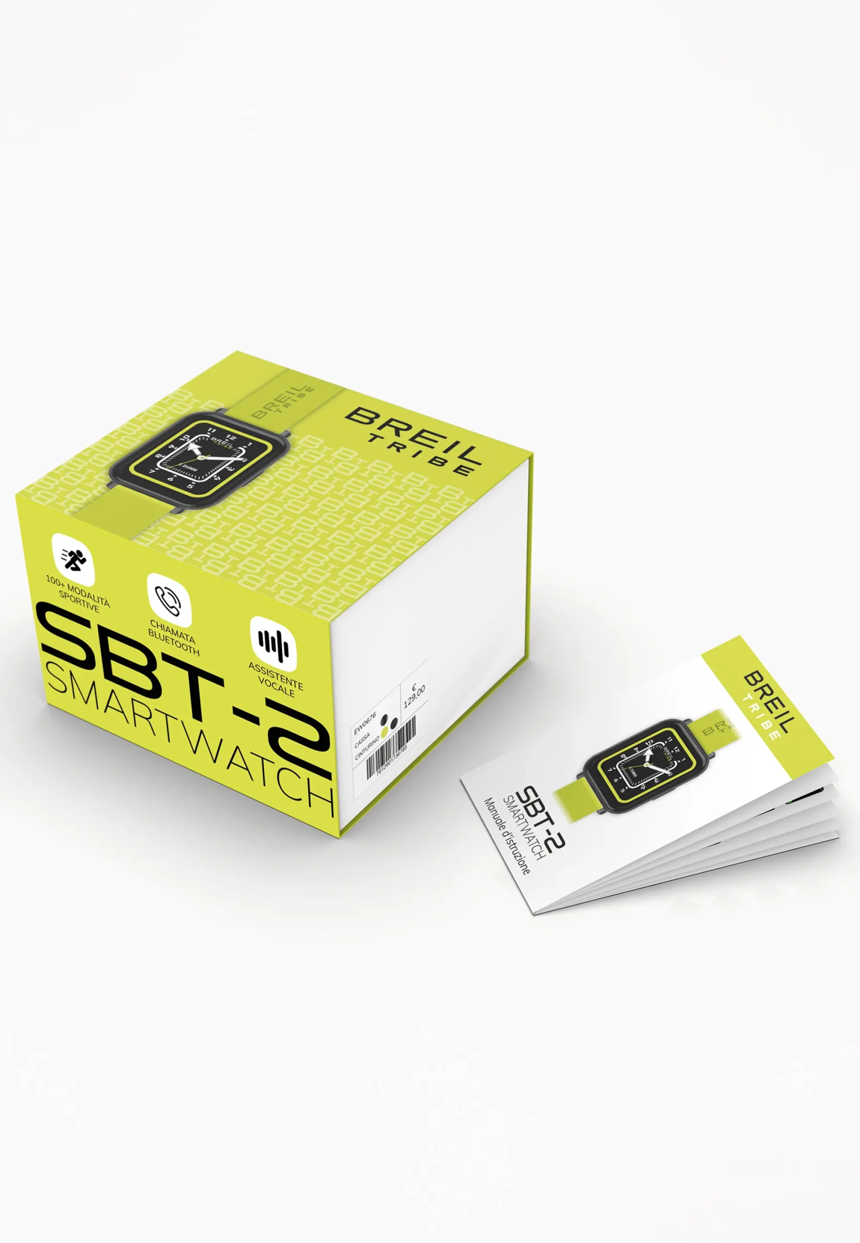 Breil SBT-2-Unisex-Smartwatch mit Doppelarmband New