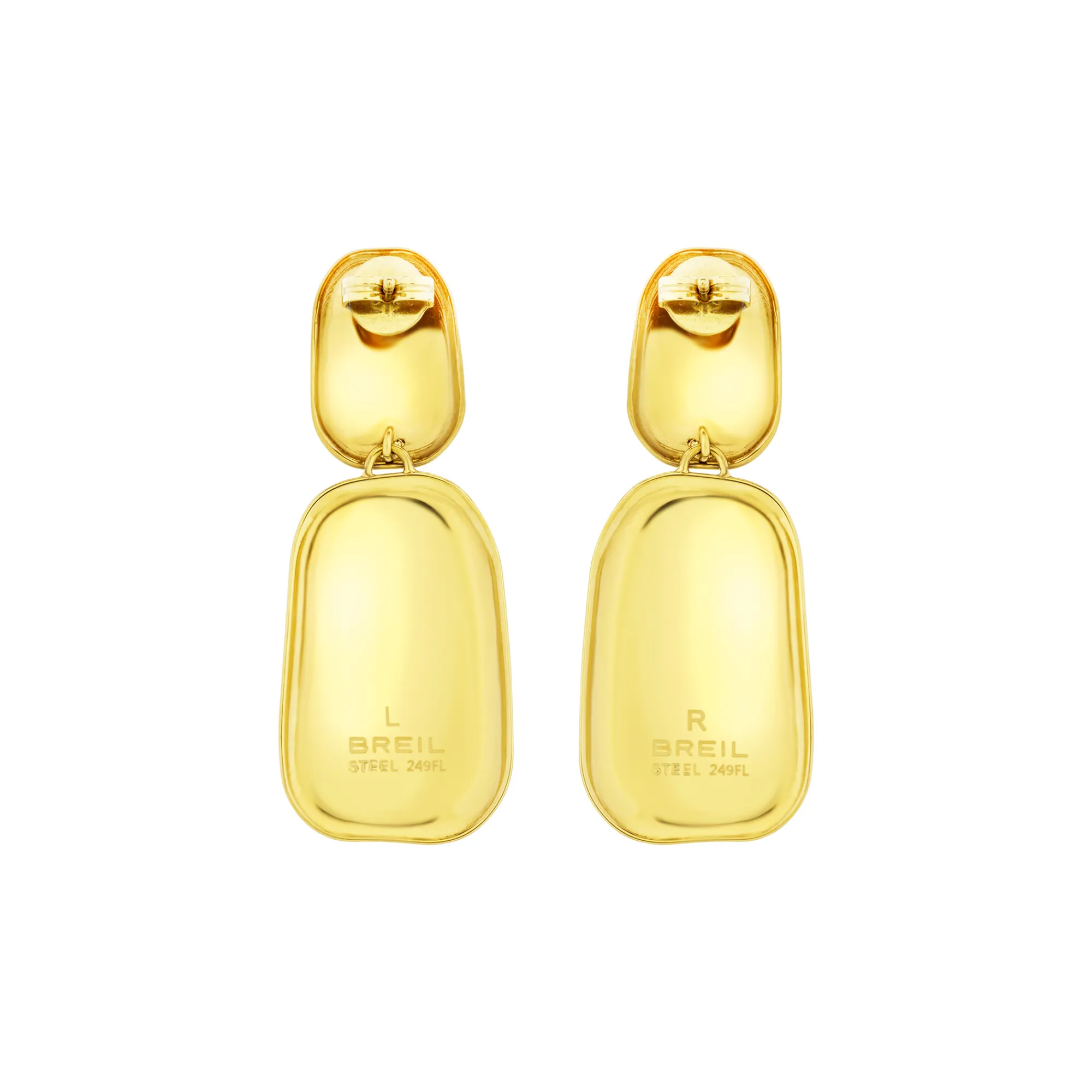 Breil SCULPTURE-SCULPTURE IP GOLD EARRINGS Hot