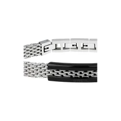 Breil SNAP-ARMBAND AUS SS-MESH MIT IP-SCHWARZEM ELEMENT Discount