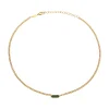 Breil STYLIZE-HALSKETTE AUS GOLDFARBENEM STAHL UND MALACHIT Hot