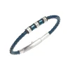 Breil WANDERLUST-ARMBAND AUS STAHL UND BLAUEM GEFLOCHTENEM LEDER Clearance