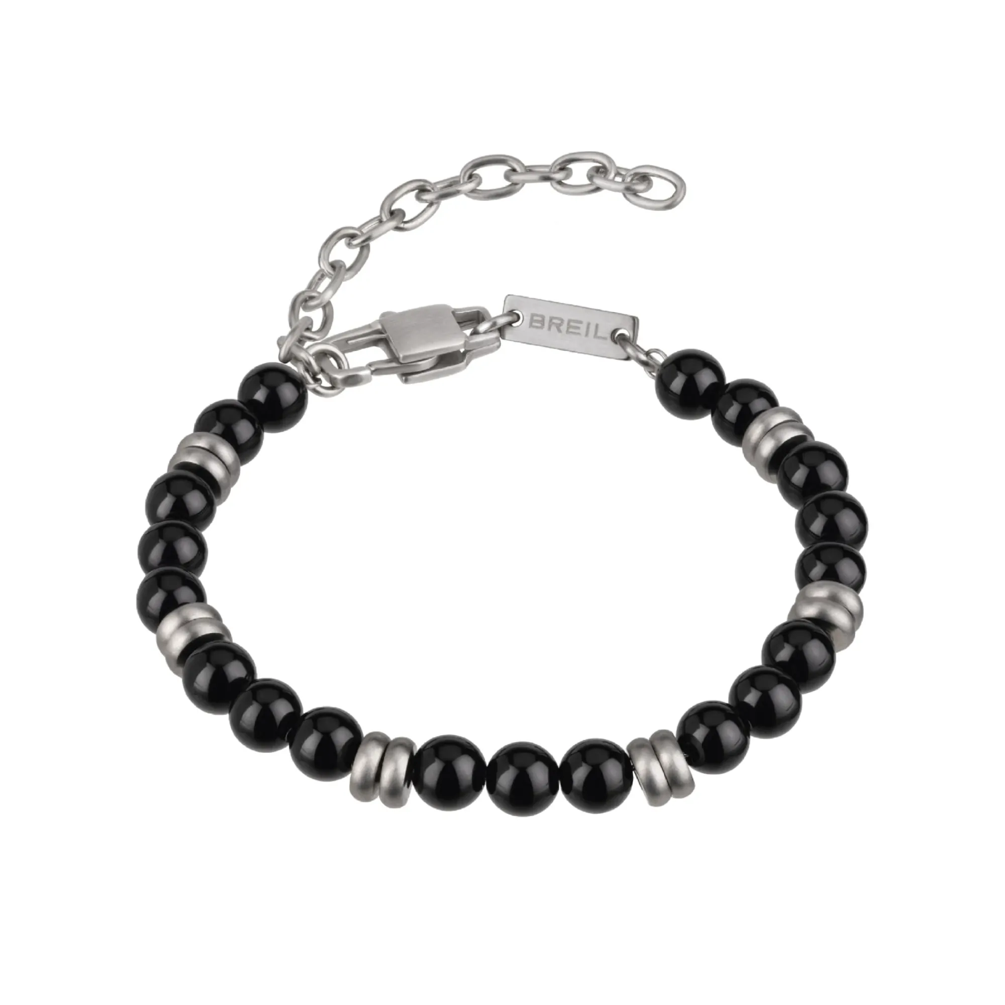 Breil WISE-EDELSTAHL UND SCHWARZES ONIX-ARMBAND Fashion