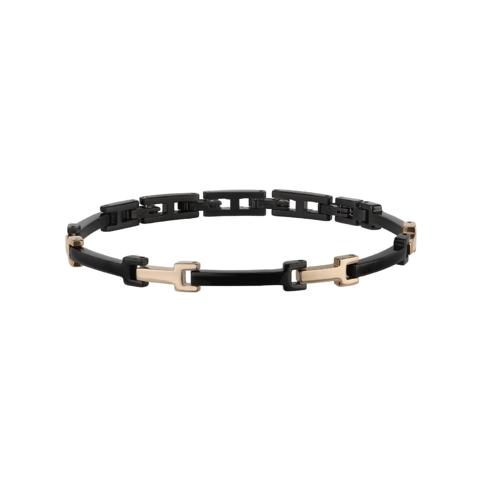 Breil Y-IP ROSE UND IP SCHWARZES STAHLARMBAND Online